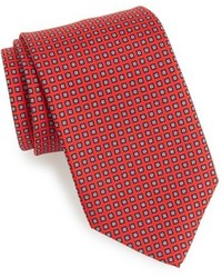 rote Krawatte mit geometrischen Mustern