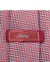 rote Krawatte mit geometrischem Muster von Brioni