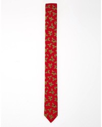 rote Krawatte von Reclaimed Vintage