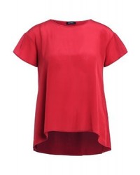 rote Kurzarmbluse von Max Mara