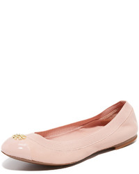 rote Leder Ballerinas von Tory Burch