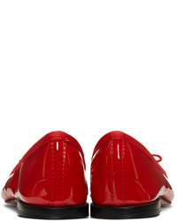 rote Leder Ballerinas von Repetto