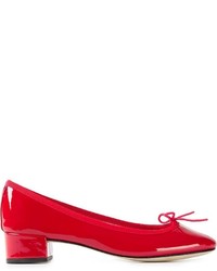 rote Leder Ballerinas von Repetto