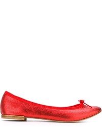 rote Leder Ballerinas von Repetto