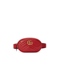 rote Leder Bauchtasche von Gucci