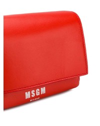 rote Leder Bauchtasche von MSGM