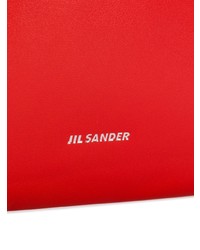 rote Leder Beuteltasche von Jil Sander