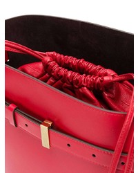 rote Leder Beuteltasche von Victoria Beckham