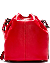 rote Leder Beuteltasche von Alexander McQueen