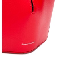 rote Leder Beuteltasche von Alexander McQueen