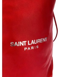 rote Leder Beuteltasche von Saint Laurent