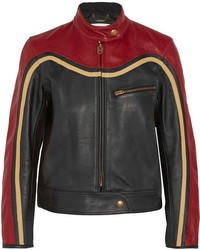 rote Leder Bikerjacke von Chloé