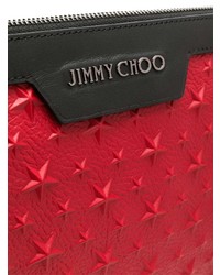rote Leder Clutch Handtasche von Jimmy Choo