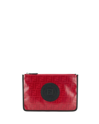 rote Leder Clutch Handtasche von Fendi