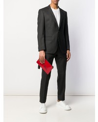 rote Leder Clutch Handtasche von Versace