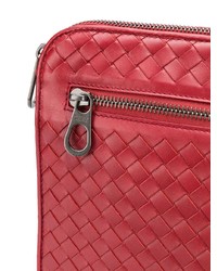 rote Leder Clutch Handtasche von Bottega Veneta