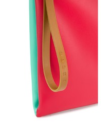 rote Leder Clutch von Marni