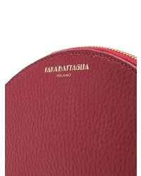 rote Leder Clutch von Sara Battaglia