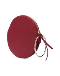 rote Leder Clutch von Sara Battaglia