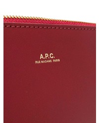 rote Leder Clutch von A.P.C.