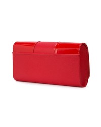 rote Leder Clutch von Perrin Paris