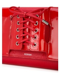 rote Leder Clutch von Perrin Paris