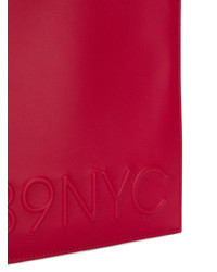 rote Leder Clutch von Calvin Klein 205W39nyc