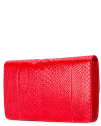 rote Leder Clutch von Alexander McQueen