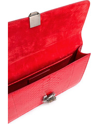 rote Leder Clutch von Alexander McQueen