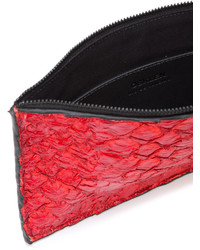 rote Leder Clutch von OSKLEN