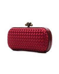 rote Leder Clutch von Bottega Veneta