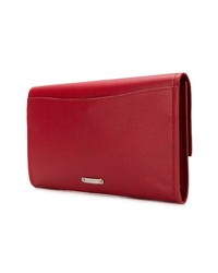 rote Leder Clutch von Rebecca Minkoff