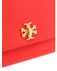 rote Leder Clutch von Tory Burch