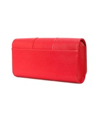 rote Leder Clutch von Perrin Paris