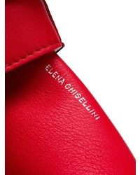 rote Leder Clutch von Elena Ghisellini