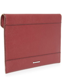 rote Leder Clutch von Rebecca Minkoff