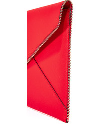 rote Leder Clutch von Rebecca Minkoff