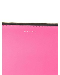 rote Leder Clutch von Marni