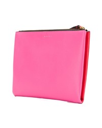 rote Leder Clutch von Marni