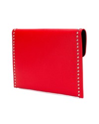 rote Leder Clutch von Alexander McQueen