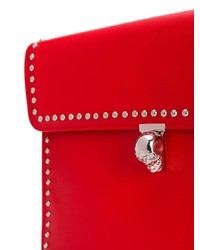 rote Leder Clutch von Alexander McQueen