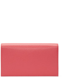 rote Leder Clutch von Saint Laurent