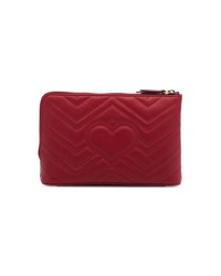 rote Leder Clutch von Gucci