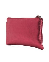 rote Leder Clutch von Marc Ellis