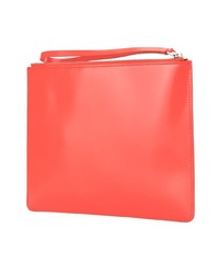 rote Leder Clutch von Jil Sander