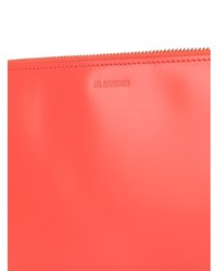 rote Leder Clutch von Jil Sander