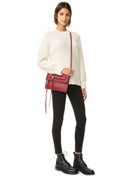 rote Leder Clutch von Rebecca Minkoff