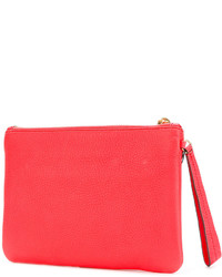 rote Leder Clutch von Anya Hindmarch