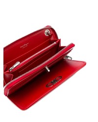 rote Leder Clutch von Salvatore Ferragamo