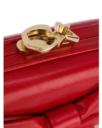 rote Leder Clutch von Corto Moltedo